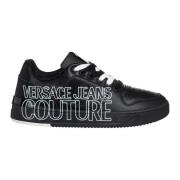 Versace Jeans Couture Mönstrade Starlight Sneakers med Snören Black, H...