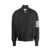 Thom Browne Oversized Knit Rib Blouson Jacket Charcoal Black, Herr