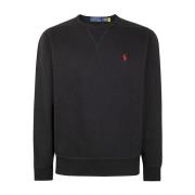 Ralph Lauren Svart Stickad Crew Neck Sweatshirt Black, Herr