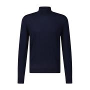 Gran Sasso Ull Turtleneck Tröja Blue, Herr