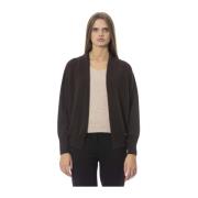 Baldinini Trendig Cardigan med Metall Monogram Brown, Dam