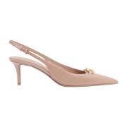 Valentino Garavani Bold Edition Patent Leather Slingback Heels Pink, D...