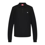 Diesel Polo T-Rejust-Ls-Doval-Pj Black, Herr