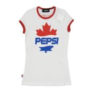 Dsquared2 Vit Bomull T-shirt med Pepsi Print White, Herr