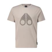 Moose Knuckles Bomull T-shirt med Logoprint Beige, Herr