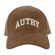 Autry Sammet Baseballkeps med Logotyp Sydd Brown, Herr