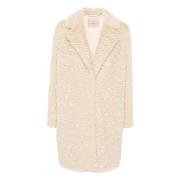 Twinset Ivory Coat Beige, Dam