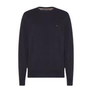 Tommy Hilfiger Lyxigt Stickat Plagg Black, Herr