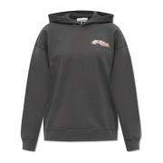 Ganni Hoodie med logotyp Gray, Dam