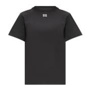 Ganni T-shirt med applikation Gray, Dam