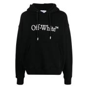 Off White Svart Vit Bookish Skate Hoodie Black, Herr