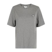 Maison Kitsuné Räv Huvud Patch T-shirt Gray, Herr