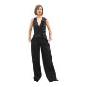 Alessia Santi Ärmlös Jumpsuit Black, Dam