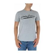 Plein Sport Grå Print Kortärmad T-shirt Gray, Herr