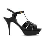 Saint Laurent Tribute Platform Sandaler Black, Dam