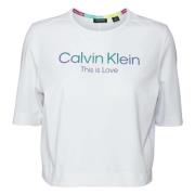 Calvin Klein Wo-Ss T-Shirt White, Dam