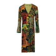 Desigual Elegant Midi Klänning Multicolor, Dam