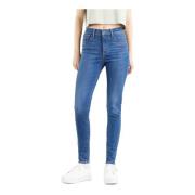 Levi's Blå Plain Zip Button Jeans Kvinnor Blue, Dam