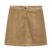 Marc O'Polo Cord minikjol rak Brown, Dam