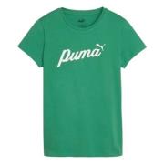 Puma Ess+ Blossom Script T-shirt Green, Dam