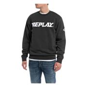 Replay Hoodie Black, Herr