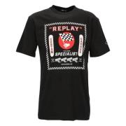 Replay T-shirt Black, Herr