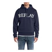 Replay Hoodie Blue, Herr