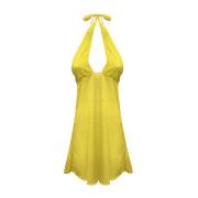 Trussardi Kort Klänning Yellow, Dam