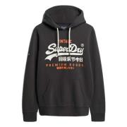 Superdry Vintage Logo Heritage Hoodie Black, Herr