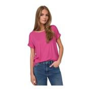 Only Moster Short Sleeves O-Neck Top Pink, Dam