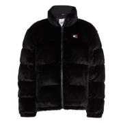 Tommy Jeans Faux Fur Jacket Black, Dam