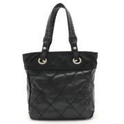 Chanel Vintage Pre-owned Canvas chanel-vskor Black, Dam