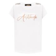 Twinset Vita T-shirts och Polos med Broderi White, Dam