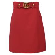 Gucci Vintage Pre-owned Ylle nederdelar Red, Dam