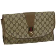 Gucci Vintage Pre-owned Laeder kuvertvskor Brown, Dam