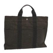 Hermès Vintage Pre-owned Canvas totevskor Gray, Dam