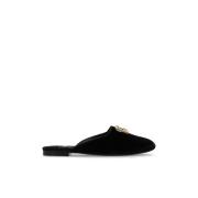 Dolce & Gabbana Velvet slides Black, Dam