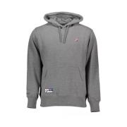 Superdry Grå Broderad Hoodie Gray, Herr