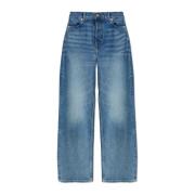 Ganni Straight-leg jeans Blue, Dam