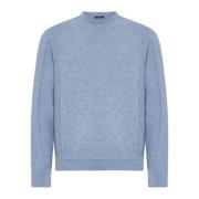 Ermenegildo Zegna Ljusblå Ull Cashmere Crew Neck Tröja Blue, Herr