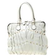 Valentino Vintage Pre-owned Laeder totevskor White, Dam