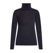 Max Mara Ull Turtleneck Saluto Blue, Dam