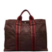 Hermès Vintage Pre-owned Canvas totevskor Red, Dam