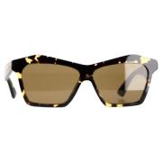 Bottega Veneta Vintage Pre-owned Acetat solglasgon Brown, Dam