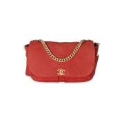 Chanel Vintage Pre-owned Mocka crossbodyvskor Red, Dam