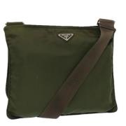 Prada Vintage Pre-owned Nylon prada-vskor Green, Dam