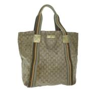 Gucci Vintage Pre-owned Canvas totevskor Green, Dam