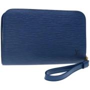 Louis Vuitton Vintage Pre-owned Laeder kuvertvskor Blue, Dam