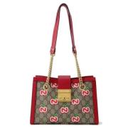 Gucci Vintage Pre-owned Canvas axelremsvskor Beige, Dam