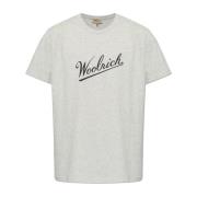 Woolrich T-shirt med tryckt logotyp Gray, Herr